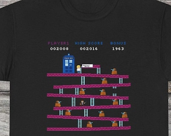 Doctor Who T-Shirt personalisierte Retro Spiel Parodie Fan Art, Unisex Baumwoll-T-Shirt