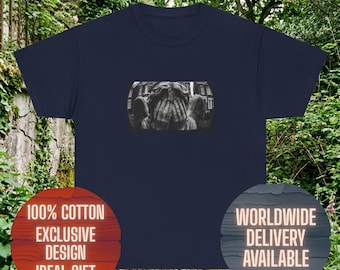 Türklingelkamera mit Weeping-Angel-Motiv, Doctor-Who-T-Shirt, schweres Baumwoll-T-Shirt
