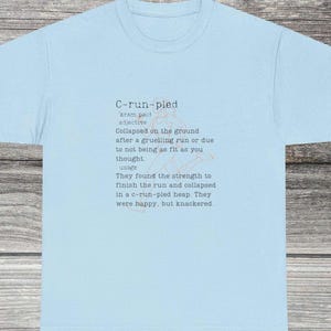 Définition C-run-pleed, T-shirt amusant pour les coureurs, T-shirt unisexe en coton épais