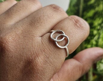 Anello Nodo Infinito Argento 925 – Massiccio, Fatto A Mano, Unisex - Foto 2