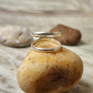 925 Sterling Silver Open Ring – Minimalist Adjustable Band for Women | Handmade Dainty Silver Ring | Modern Open Band Jewelry