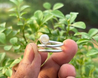 Sterling Silver Spiral Ring, Minimalist Boho Wrap Ring