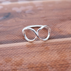 Infinity Ring – Handmade 925 Sterling Silver Infinity Symbol Ring – Minimalist Love Ring – Eternal Love Jewelry Gift