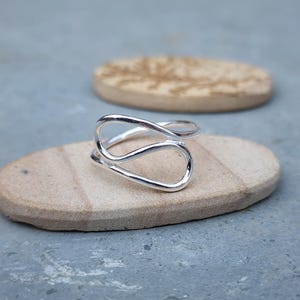 Sterling Silver Infinity Ring | Open Minimalist Band | Handmade 925 Silver Loop Ring | Symbolic Gift for Her | Dainty Everyday Jewelry