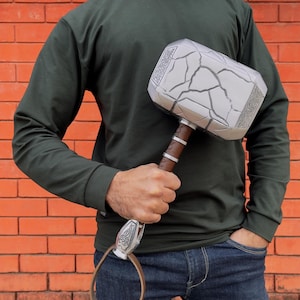 Thor Hammer Replica | Norse Mythology Mjölnir | Viking Warrior Hammer | Aluminum Collectible | Gift for Him | Home Decor Prop