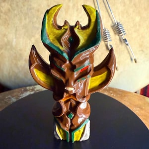 Peruvian-Inspired Ritual Totem Pole | Shamanic Spirit Statue Ceremonial Altar Tool – 3D Printed & Hand-Painted