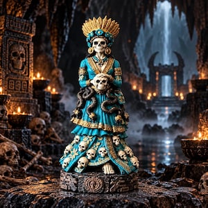 Mictecacihuatl-staty | Aztekisk dödsgudinna
