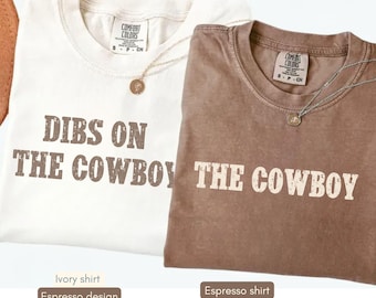 Comfort Colors Cowboy Shirt, Cowboy Lover Shirt, Western Couple Matching Sweatshirts, Valentines Day Gift For Him, Country Boyfriend Gifts