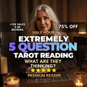 5 Question Tarot Reading Same Hour, Love Career & General Insight, 3 Question, 1 Question, Personalized PDF Psychic Reading