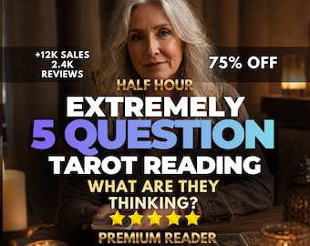 5 Question Tarot Reading Same Hour, Love Career & General Insight, 3 Question, 1 Question, Personalized PDF Psychic Reading