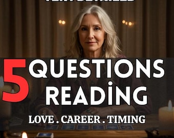 Same Hour 5 Questions Reading, Tarot Reading, Psychic Reading, Love Reading, Same Day Reading, Psychic Spiritual Advices