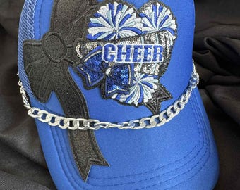 Cheer Trucker Hat-Royal Blue