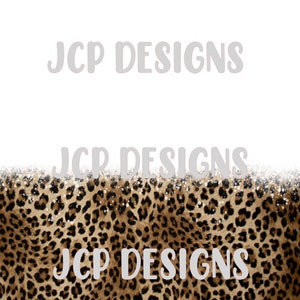 Leopard and white digital design paper- tumbler - wrap - sublimation - cheetah