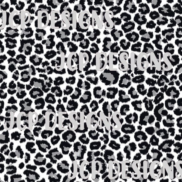 Leopard tumbler wrap PNG sublimation grey black digital design