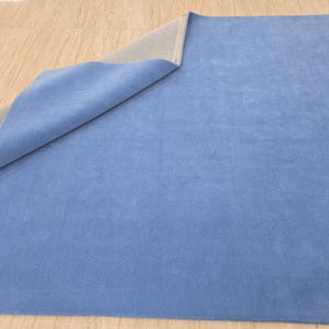 Hand Tufted Wool Area Rug, Solid Blue, Modern Minimalist Design image 7