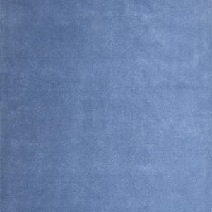 May include: A solid, rectangular, blue rug with a soft, velvety texture. The rug has a muted, dusty blue color, and the surface appears to have subtle variations in tone, creating a sense of depth. The rug is suitable for home decor.
