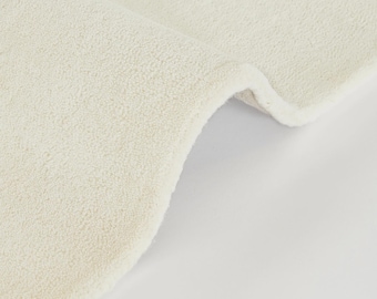 Hand Tufted Solid White Wool Area Rug for living Room or Modern Home Decor