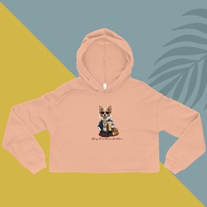 Fashionista Dog Crop Hoodie - Pawsitive vibes and baddie energy