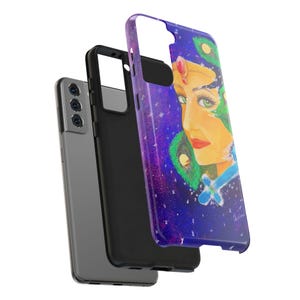 Peacock Goddess Phone Case | Artistic Portrait, Colorful Mystic Design, protection statement. For strength. For presence. For you.