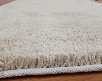 Cream Shaggy Rug, Ivory Fluffy Area Rug, Soft Plush Carpet, Neutral Modern Rug, Cozy Living Room Bedroom Decor Rug