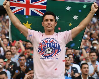 Australia World Cup 26 Distressed Soccer Unisex T-Shirt