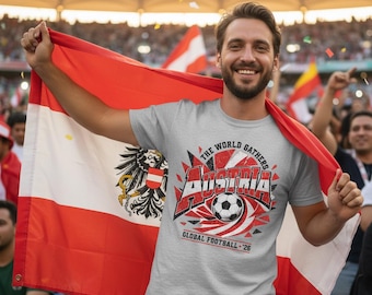 Austria Soccer Shirt Global World Cup 2026 Unisex Graphic Tee