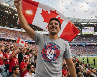 Canada World Cup 26 Distressed Soccer Unisex Softstyle T-Shirt
