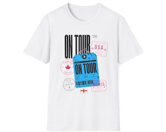 England On Tour Luggage Tag World Cup T-Shirt | USA passport stamp travel design