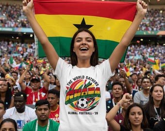 Ghana Soccer Fan T-Shirt World Cup 2026 Black Stars Tee