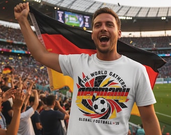 Germany World Cup 26 Shirt Distressed Soccer Fan Tee