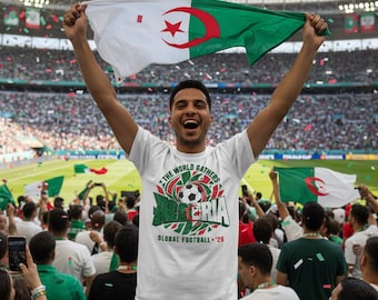 Algeria World Cup 2026 Unisex Softstyle Graphic Tee Soccer Shirt