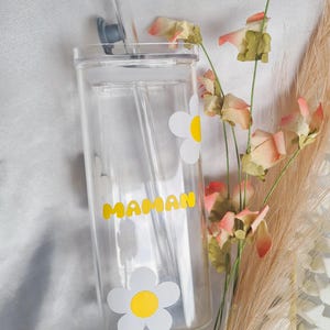 Personalized glass bottle, personalized gift, unique and original, pattern, date
