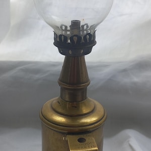 vintage French small Pigeon brass oil lamp