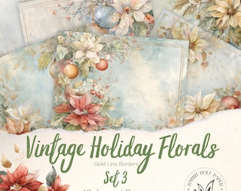 Vintage Christmas Journal Tags | Junk Journal Ephemera | Digital Download Printable | Scrapbook Craft Supply | Retro Holiday Craft