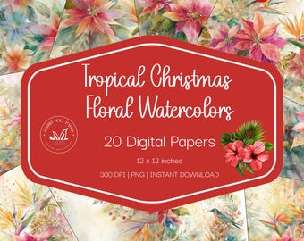Vintage Christmas Digital Paper Pack | Junk Journal Ephemera | Digital Download Printable | Scrapbook Craft Supply | Retro Holiday Craft