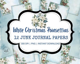 Vintage Christmas Digital Paper Pack | Junk Journal Ephemera | Digital Download Printable | Scrapbook Craft Supply | Retro Holiday Craft
