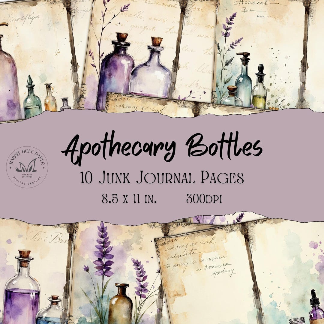Apothecary Journal Printable Junk Kit Digital Download Page Design ...