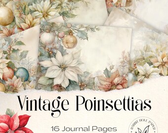 Vintage Christmas Journal Tags | Junk Journal Ephemera | Digital Download Printable | Scrapbook Craft Supply | Retro Holiday Craft
