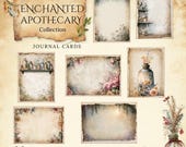 Enchanted Apothecary Printable Journal Card Vintage Botanical Scrapbook Tag Junk Journaling Insert Digital Download Supply Antique Ephemera
