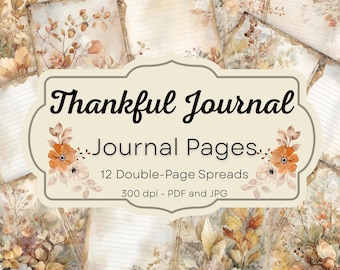 Affirmation Journal Kit | Gratitude Ephemera Printable | Mindfulness Junk Journal Tags & Cards | Self Care Digital Download