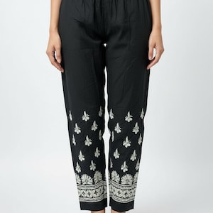 black and white cigarette trousers Black Cigarette Pant