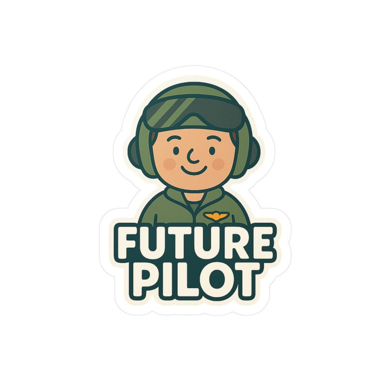 Pilot Image Sticker Future Pilot Decals, Cute Pilot Stickers, Kids Room Decor, Aviation ...