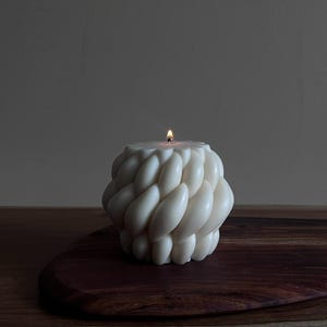 Huge Swirl Twisted Knot Candle | Unscented Decorative Candle | Pillar Candle | Interior Decoration | Aesthetic Gift | Unique Candle