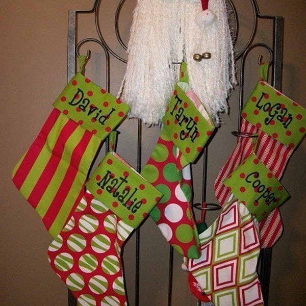 Christmas Stockings- Personalized Free - Embroidered - Merry Christmas