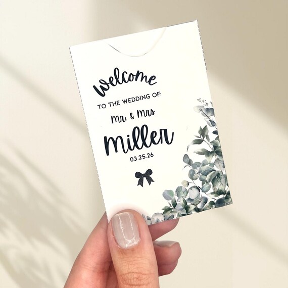 Sleeve Hotel Key Card Holder Template | Editable Canva Wedding Sleeve |  Itinerary & Room Info | Custom Welcome Card  Eucalyptus Blush - Etsy