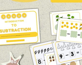 Printable Subtraction Worksheets & Activities: Kindergarten Math | Grade 1-3 Math (Digital Download)