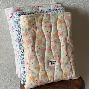 Quilted Book Sleeve - Book Cover, Large Size