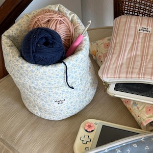 PUFF BASKET - gift basket, makeup storage, decorative organizer