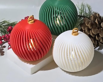 Enfeite de Natal iluminado: decoração para árvore de Natal impressa em 3D