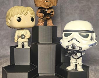 Honeycomb Hexagon Funko Pop Display Stand – 3D Printed Vinyl Figure Organizer